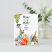 ゴルフ50歳誕生日パーティーのご案内 ポストカード (スタンド正面)