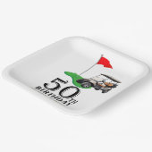 ゴルフ50番誕生日ゴルフの旗で ペーパープレート (傾斜あり)