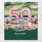 ゴルフ50番誕生日50番ゴルフ場 ワインラベル (シングルラベル)