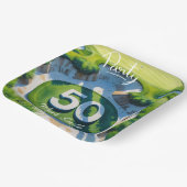 ゴルフ50th誕生日オンゴルフコース ペーパープレート (傾斜あり)