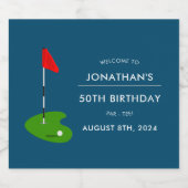 ゴルフ50th誕生日パーティー リキュールボトルラベル (シングルラベル)