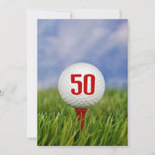 ゴルフ50th誕生日パーティー 招待状 (正面)