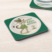 ゴルフ60番目の誕生日のためのボールとティー コースター (左側)