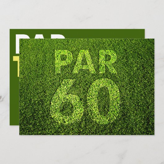 ゴルフ60thバースデーパーティー 招待状 (正面/裏面)