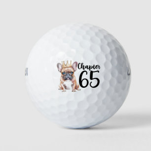 ゴルフ65誕生祝いとブルドッグフランスの ゴルフボール