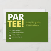 ゴルフ70歳の誕生日パーティー 招待状 (裏面)