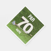 ゴルフ70番目の誕生日パー70ゴルファー スタンダードランチョンナプキン (角)