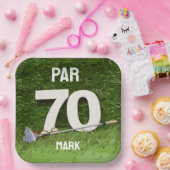 ゴルフ70番目の誕生日パー70ゴルファー ペーパープレート (パーティー)