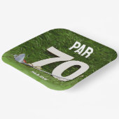 ゴルフ70番目の誕生日パー70ゴルファー ペーパープレート (傾斜あり)