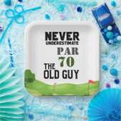 ゴルフ70番誕生日は決して推測のおじいさ ペーパープレート (パーティー)