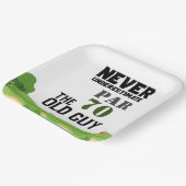 ゴルフ70番誕生日は決して推測のおじいさ ペーパープレート (傾斜あり)