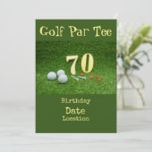 ゴルフ70thゴルフバースデーパーティーパーティの招待状 招待状 (スタンド正面)