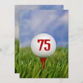 ゴルフ75thバースデーパーティー 招待状 (正面/裏面)