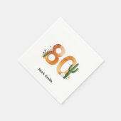 ゴルフ80歳の誕生日 アリゾナのゴルファー スタンダードカクテルナプキン (角)