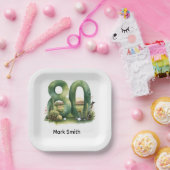 ゴルフ80歳の誕生日 + アリゾナゴルファー ペーパープレート (パーティー)