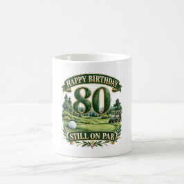 ゴルフ80歳の誕生日 コーヒーマグカップ