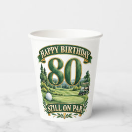 ゴルフ80歳の誕生日 紙コップ