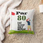 ゴルフ80番目の誕生日食べスリープゴルフリピート クッション (ブランケット)