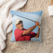 ゴルフ80th誕生日記念日と自分の写真 クッション (ブランケット)