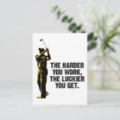 ゴルフ – あなたが得る幸運を得る仕事が難しい ポストカード (スタンド正面)