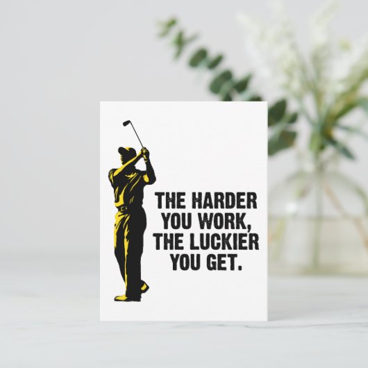 ゴルフ – あなたが得る幸運を得る仕事が難しい ポストカード (スタンド正面)