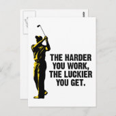 ゴルフ – あなたが得る幸運を得る仕事が難しい ポストカード (正面/裏面)