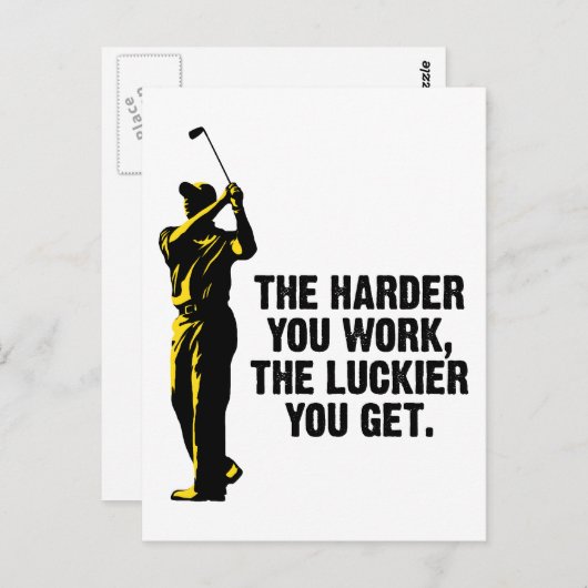 ゴルフ – あなたが得る幸運を得る仕事が難しい ポストカード (正面/裏面)