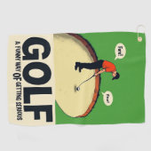 ゴルフ:おもしろい真剣になる方法 ゴルフタオル (横)