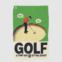 ゴルフ：おもしろい真剣になる方法 ゴルフタオル