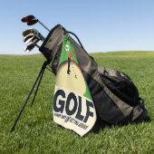 ゴルフ:おもしろい真剣になる方法 ゴルフタオル (グリーン)