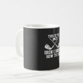 ゴルフ - これが唯一の鉄 コーヒーマグカップ (正面左)