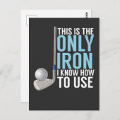 ゴルフ – これは唯一の鉄 ポストカード (正面/裏面)