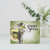 ゴルフ すぐ回復してね ゴルファー ポストカード (スタンド正面)