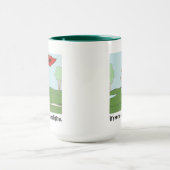 ゴルフ!  それはゲーム、それです宗教ではないです マグカップ (中央)