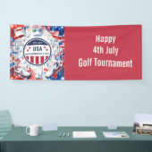 ゴルフ アメリカンテーマ 4th ジュライ 独立記念日 横断幕 (トレードショー)