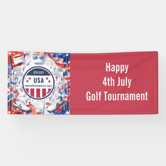 ゴルフ アメリカンテーマ 4th ジュライ 独立記念日 横断幕 (横)