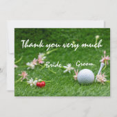 ゴルフ ウェディング お礼カード 招待状 (正面)