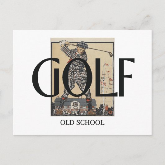 ゴルフ オールドスクール ポストカード (正面)