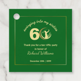 ゴルフ クラシック グリーン ゴールド プレーヤー 60歳の誕生日 フェイバータグ