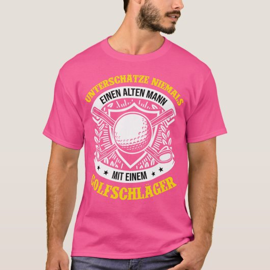 ゴルフ・クラブ・ゴルファー・ゴルフの老人 Tシャツ (正面)