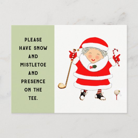 ゴルフ クリスマスカード シーズンポストカード (正面)