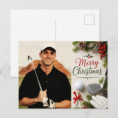 ゴルフ クリスマス オリジナル 写真 ゴルファー (正面/裏面)