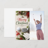 ゴルフ クリスマス オリジナル 写真 ゴルファー (正面/裏面)