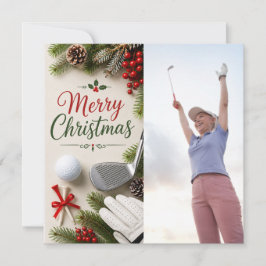 ゴルフ クリスマス オリジナル 写真 ゴルファー