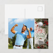 ゴルフ クリスマス オリジナル 写真 ゴルファー ポストカード (正面/裏面)