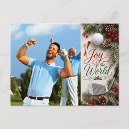 ゴルフ クリスマス オリジナル 写真 ゴルファー ポストカード
