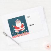 ゴルフ クリスマス ホリデー ギフトタグ 長方形シール (封筒)