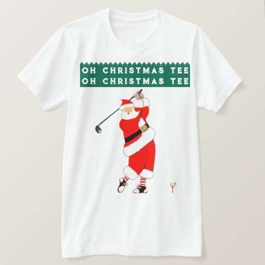 ゴルフ クリスマス ホリデー ユーモア Tシャツ (デザイン正面)