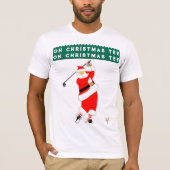 ゴルフ クリスマス ホリデー ユーモア Tシャツ (正面)