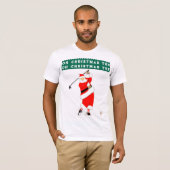 ゴルフ クリスマス ホリデー ユーモア Tシャツ (正面フル)